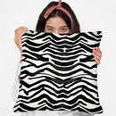 Black Zebra Print Square Throw Pillow By Cat Coq