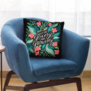 Charcoal Pink Going And Growing Throw Pillow By Cat Coq