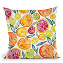 Citrus Slices Pattern Throw Pillow By Cat Coq