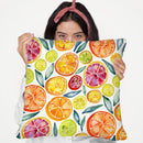 Citrus Slices Pattern Throw Pillow By Cat Coq