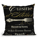 La Cuisine I Throw Pillow By Color Bakery