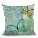 Damask & Butterflies I Throw Pillow By Color Bakery