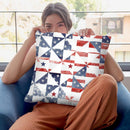 Americana Quilt Throw Pillow By Color Bakery