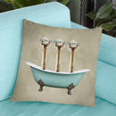 Ostriches In Bathtub Throw Pillow By Coco De Paris