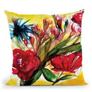 Abstract Floral Throw Pillow By Christine Lindstrom