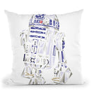 R2D2 Throw Pillow By Christian Mielu