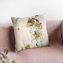 Gold Blocks On Pastel I Throw Pillow By Chris Paschke