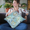 Gold Edged Teal I Throw Pillow By Chris Paschke