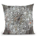Mandala In Neutral Ii Throw Pillow By Danhui