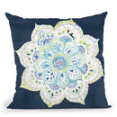 Jaipur Vi Navy Throw Pillow By Danhui