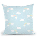 Unicorn Clouds Rainbows Pattern Throw Pillow By Dom Vari
