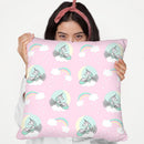 Unicorn Moon Pattern Pink Throw Pillow By Dom Vari
