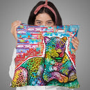 Electric Leopard Throw Pillow By Dean Russo
