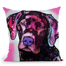 Black Lab Throw Pillow By Dean Russo