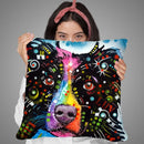 Border Collie 3 Throw Pillow By Dean Russo