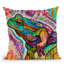 Psychedelic Frog Throw Pillow By Dean Russo