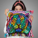 Curious Tiger Throw Pillow By Dean Russo