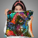 Boxer Love Throw Pillow By Dean Russo