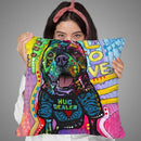 Hug Dealer Throw Pillow By Dean Russo