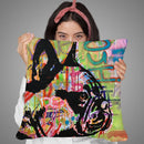 Indelible Frenchie Throw Pillow By Dean Russo