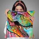 T Rex 1 Throw Pillow By Dean Russo