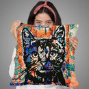 Nine Lives Cat Throw Pillow By Dean Russo