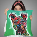 Peace, Love, And Rescue Throw Pillow By Dean Russo