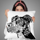 Bird Dog Scratch Throw Pillow By Dean Russo