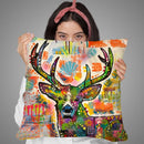 Patch Buck Throw Pillow By Dean Russo