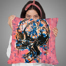 Screaming Skull 1 Throw Pillow By Dean Russo