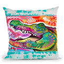 Alligator 3 Throw Pillow By Dean Russo