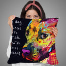 Gratitude Pitbull Throw Pillow By Dean Russo