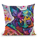 K-9 Patrol Germanep Action Throw Pillow By Dean Russo