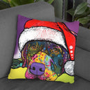 Savvy Labrador Christmas Throw Pillow By Dean Russo