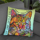 If Cats Could Talk Throw Pillow By Dean Russo