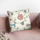 Birds Gem Floral I Throw Pillow By Emily Adams
