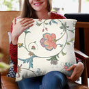 Birds Gem Floral I Throw Pillow By Emily Adams