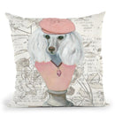 Canine Couture Newsprint Iv Throw Pillow By Emily Adams