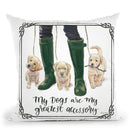 Furry Fashion Friends I My Dogs Throw Pillow By Emily Adams