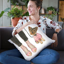 Furry Fashion Friends Iii Throw Pillow By Emily Adams