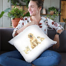 Dog And Puppies Horizontal Throw Pillow By Emily Adams