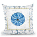 Navy Circular Throw Pillow By Emily Adams
