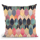 Colorful Stained Glass Throw Pillow By Elisabeth Fedrikson
