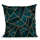 Deep Teal Stone Throw Pillow By Elisabeth Fedrikson