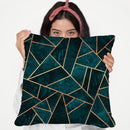 Deep Teal Stone Throw Pillow By Elisabeth Fedrikson