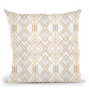 Golden Geo Throw Pillow By Elisabeth Fedrikson