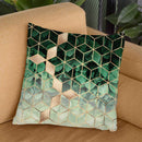Leaves And Cubes Throw Pillow By Elisabeth Fedrikson