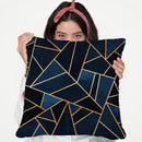 Navy Stone Throw Pillow By Elisabeth Fedrikson