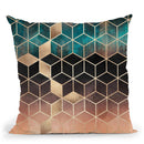 Ombre Dream Cubes Throw Pillow By Elisabeth Fedrikson