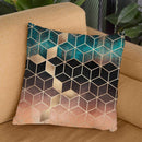 Ombre Dream Cubes Throw Pillow By Elisabeth Fedrikson